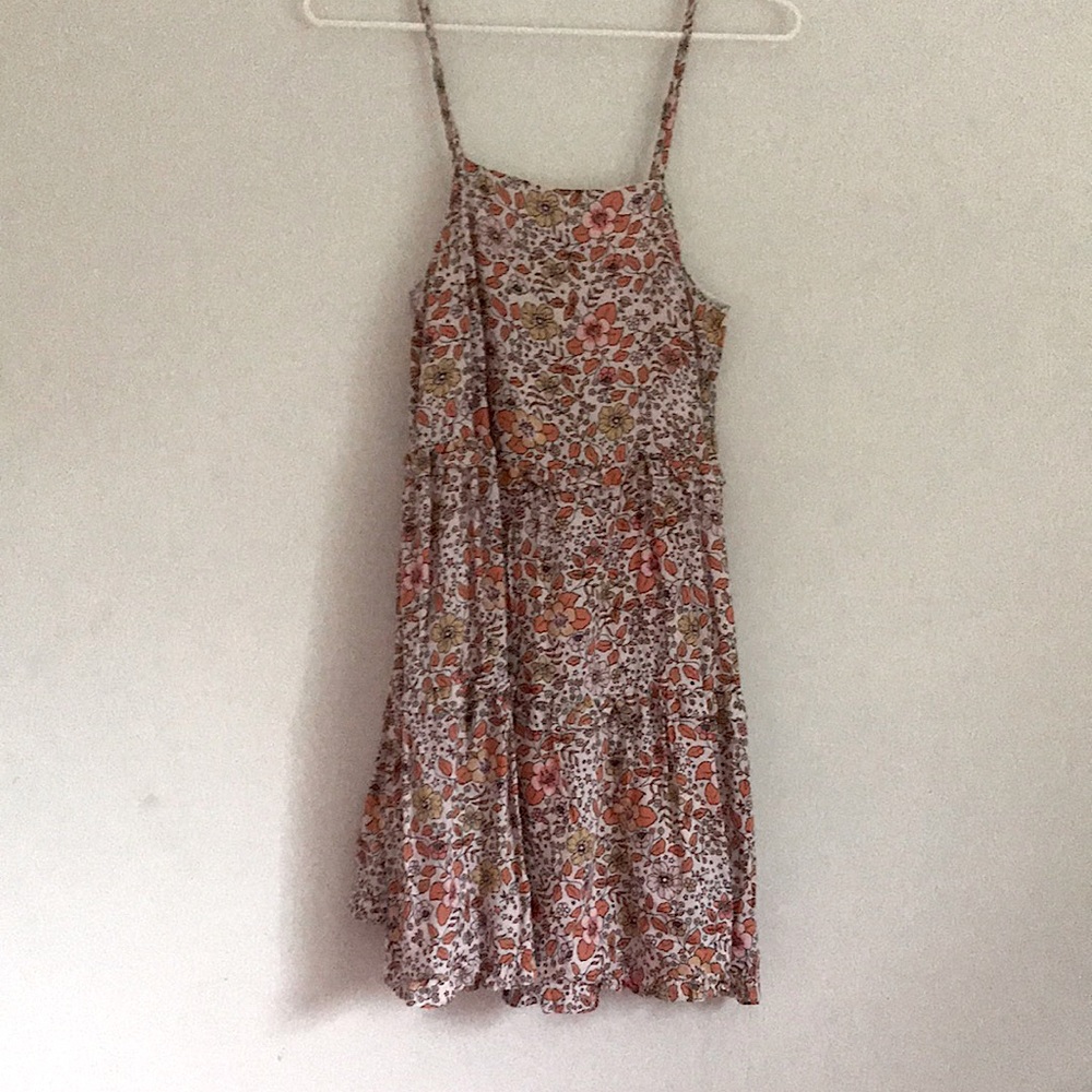 Minks & moss pink floral dress XS (brand new) - Picture 1 of 4